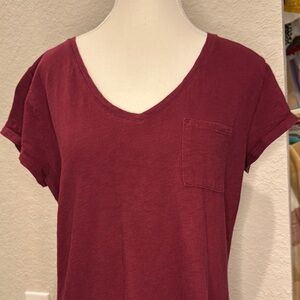 Red Relaxed Short Sleeve T-Shirt dress